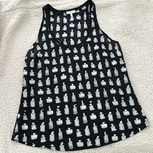 Joie Printed Silk Tank Top, Size Medium